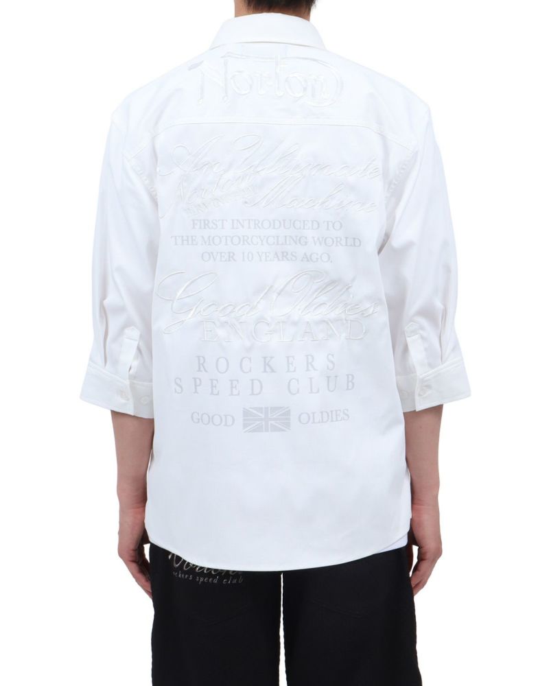 ホワイト：174cm62kg(Lサイズ着用)