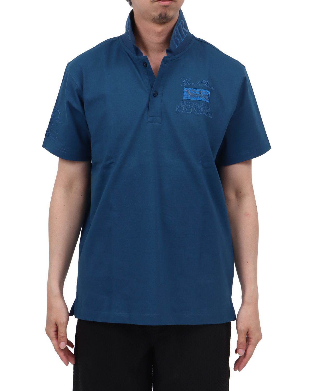 ブルー：174cm62kg(Lサイズ着用)