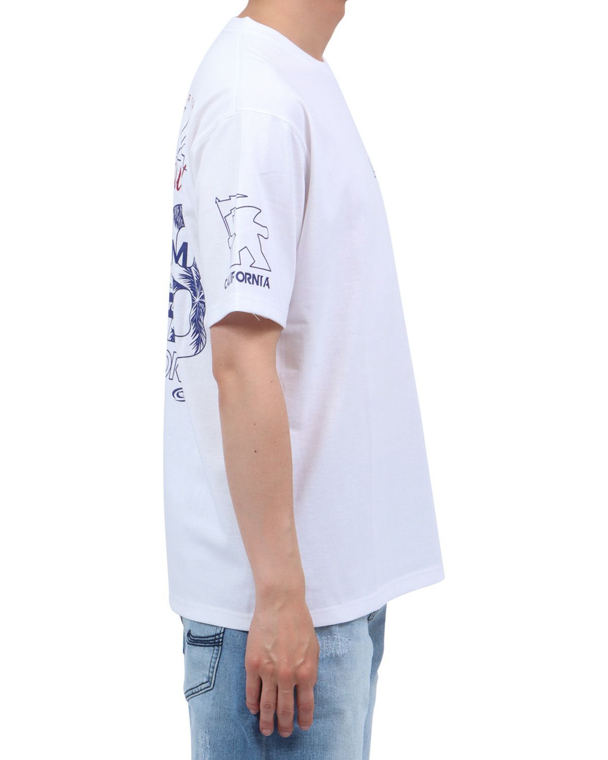 ホワイト：174cm62kg(Lサイズ着用)