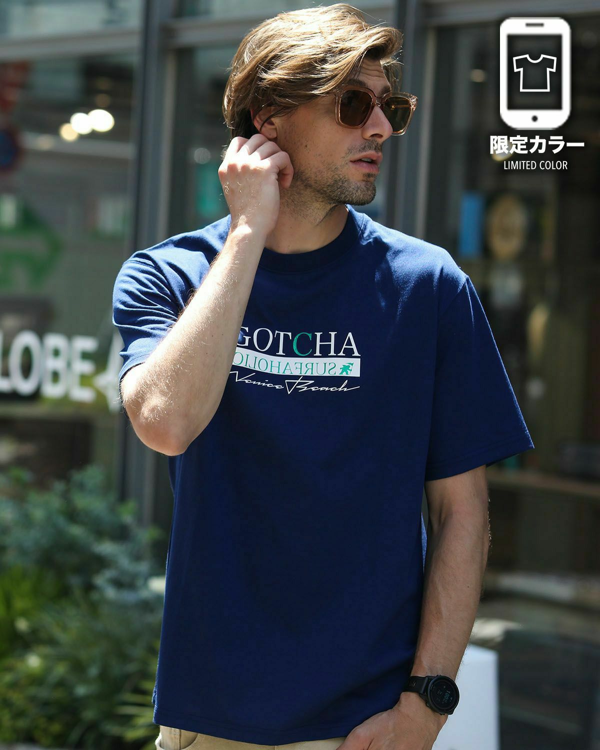 ネイビー：183cm/70kg(Lサイズ着用)