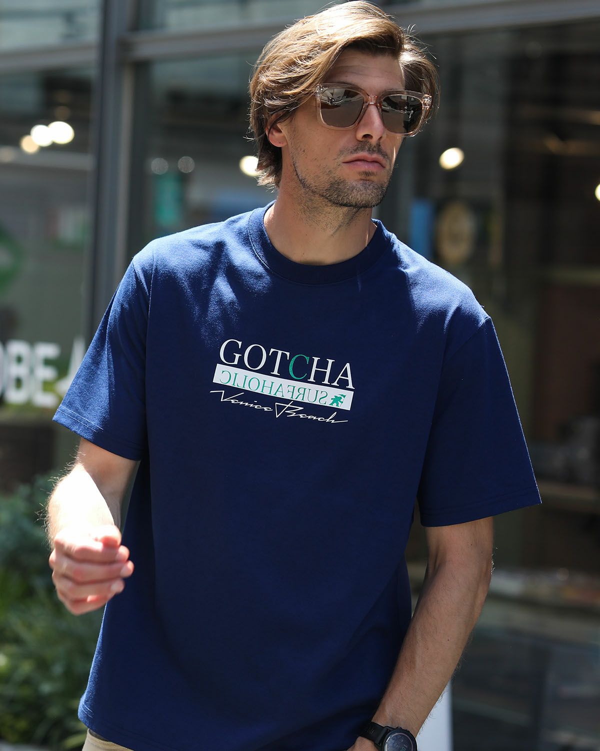 ネイビー：183cm/70kg(Lサイズ着用)