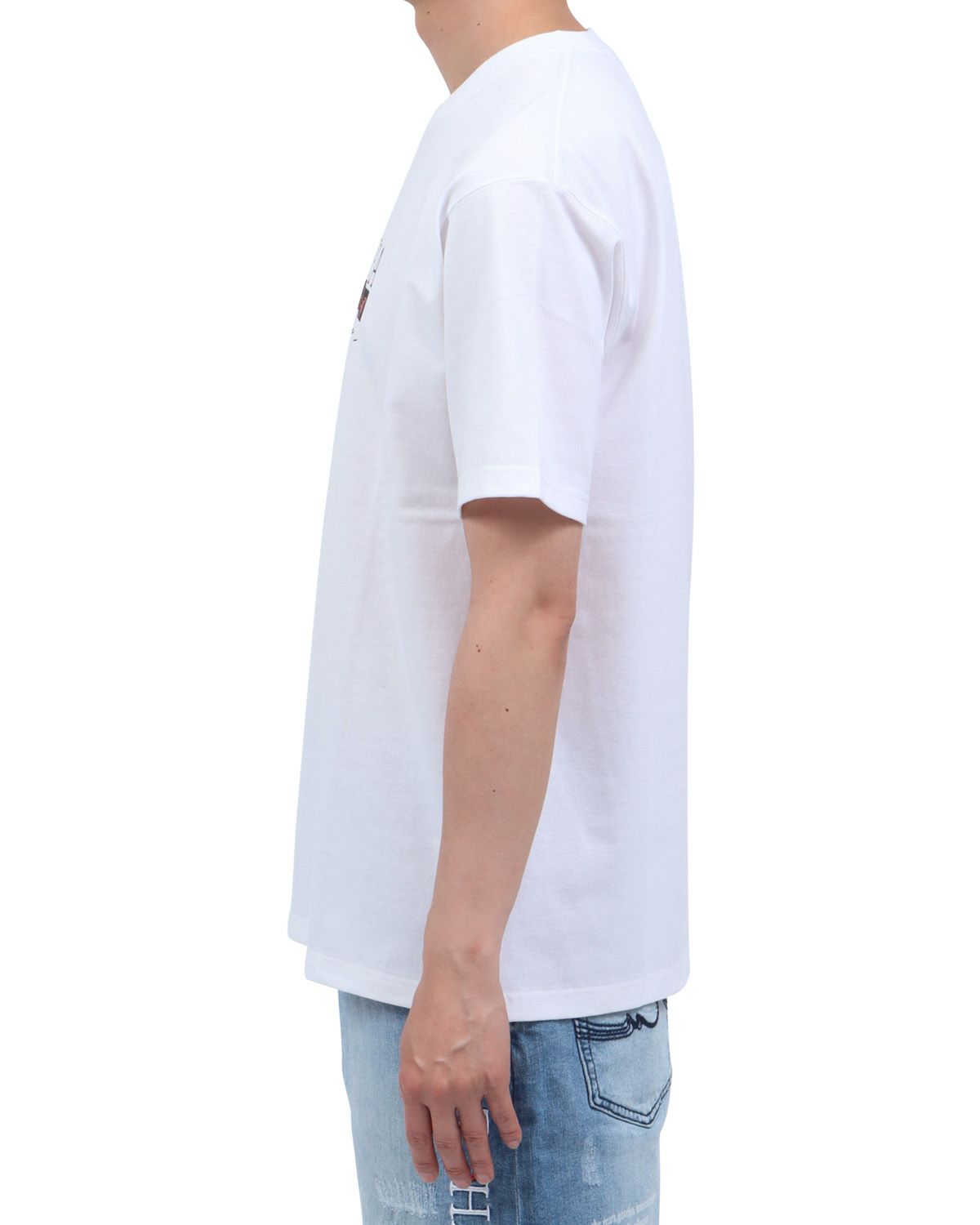 ホワイト：174cm62kg(Lサイズ着用)