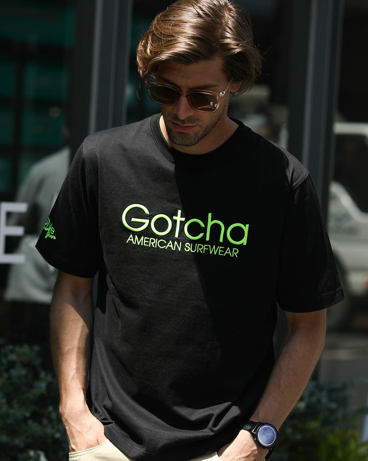 イエロー：183cm/70kg(Lサイズ着用)