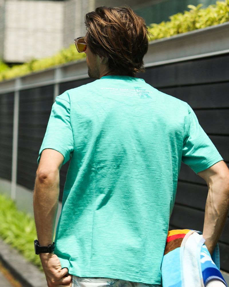 ミントグリーン：183cm/70kg(Lサイズ着用)