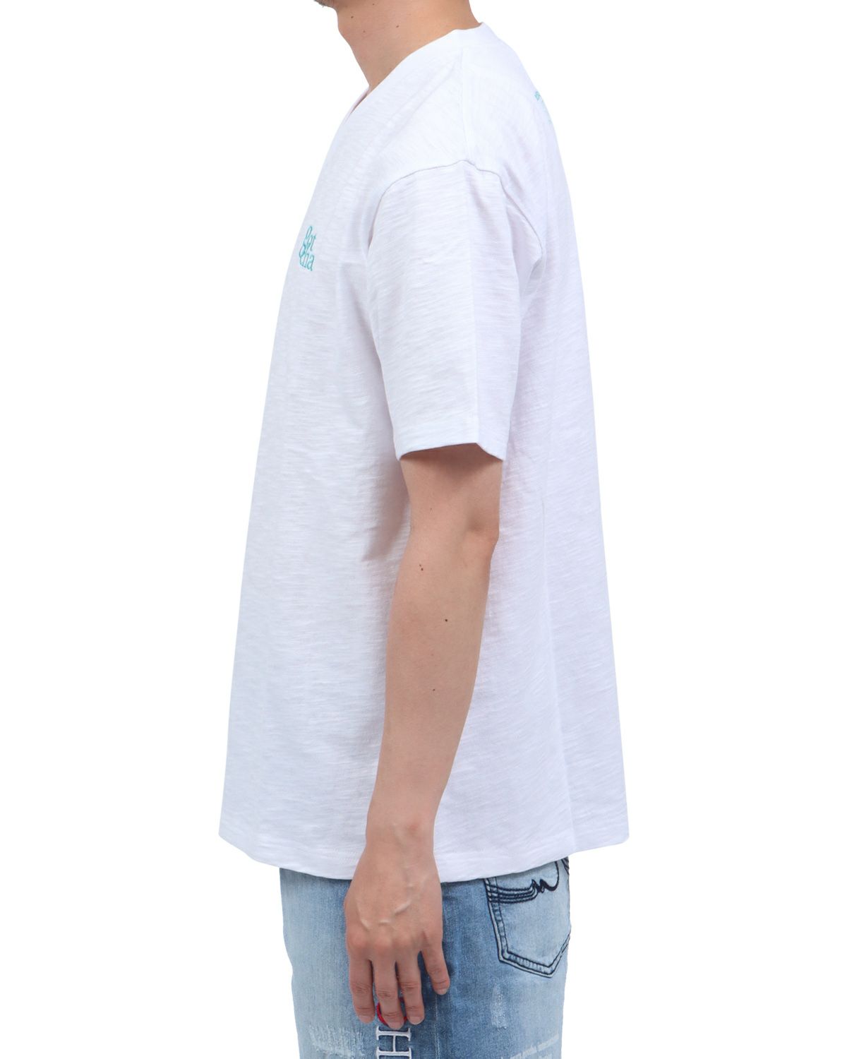 ホワイト：174cm62kg(Lサイズ着用)