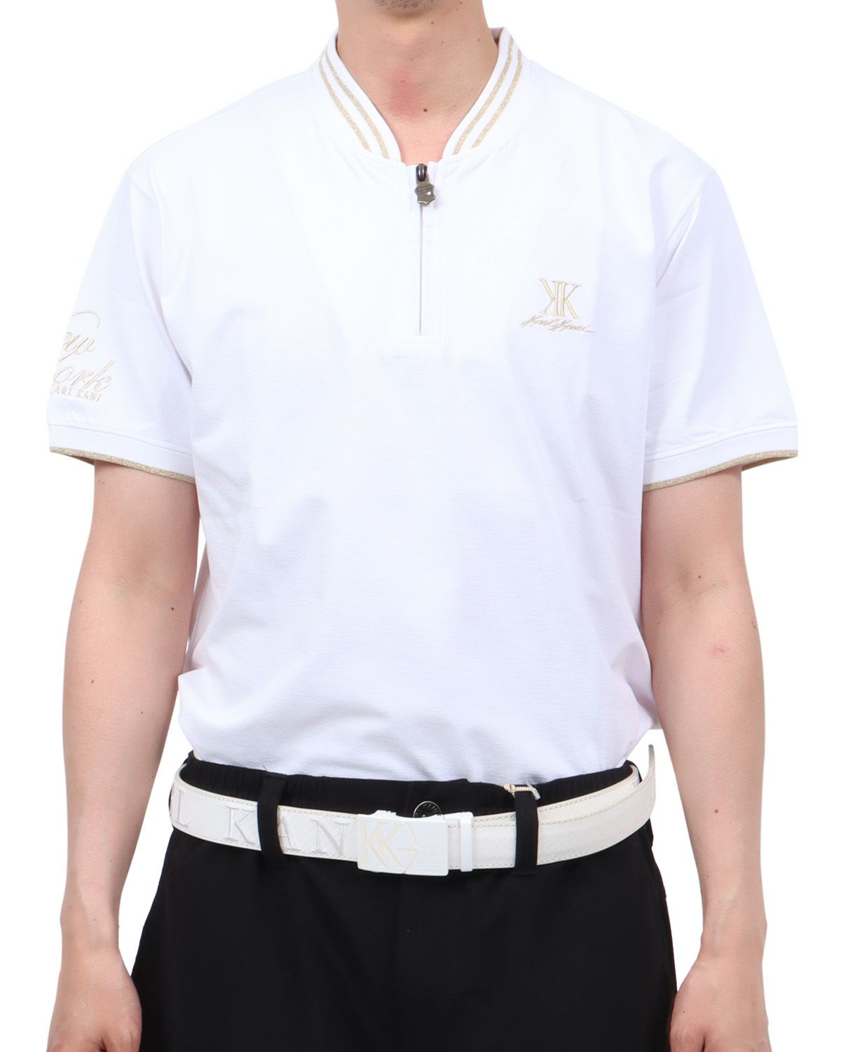 ホワイト：174cm62kg(Lサイズ着用)