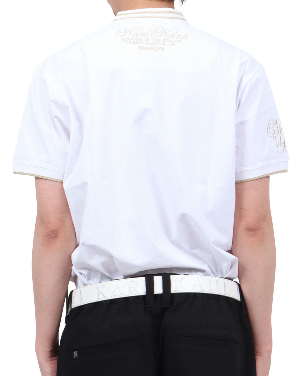 ホワイト：174cm62kg(Lサイズ着用)