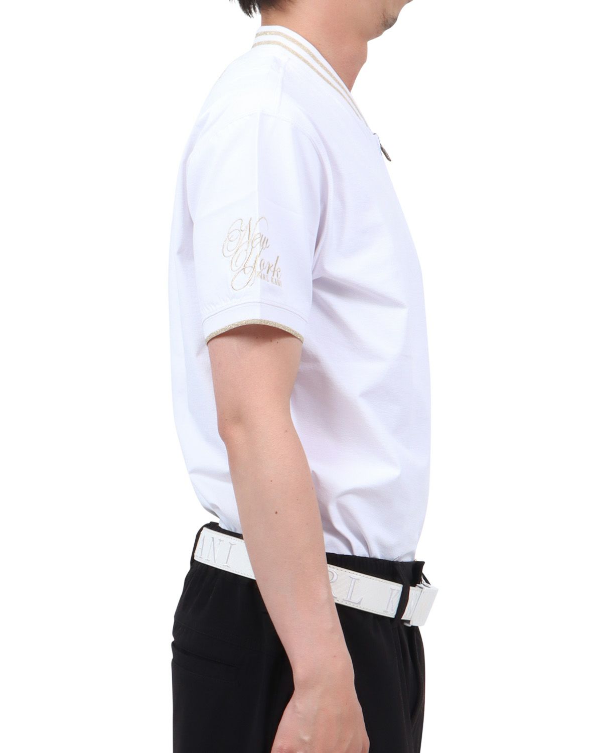 ホワイト：174cm62kg(Lサイズ着用)