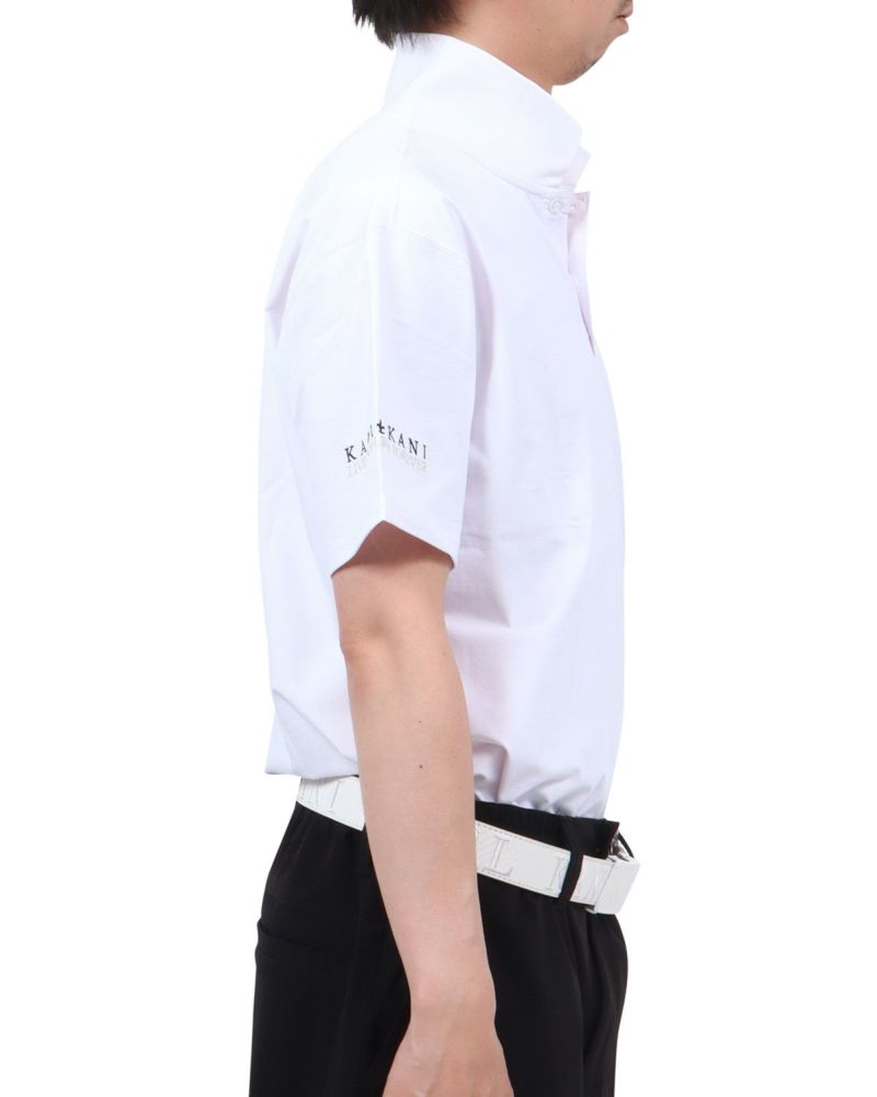 ホワイト：174cm62kg(Lサイズ着用)