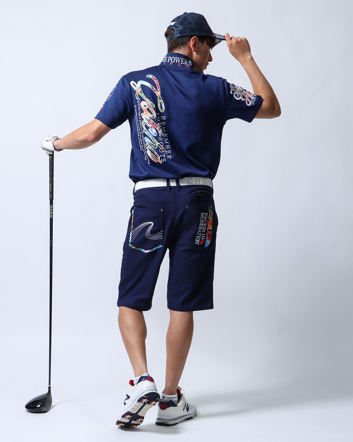 ネイビー：180cm/70kg(Lサイズ着用)