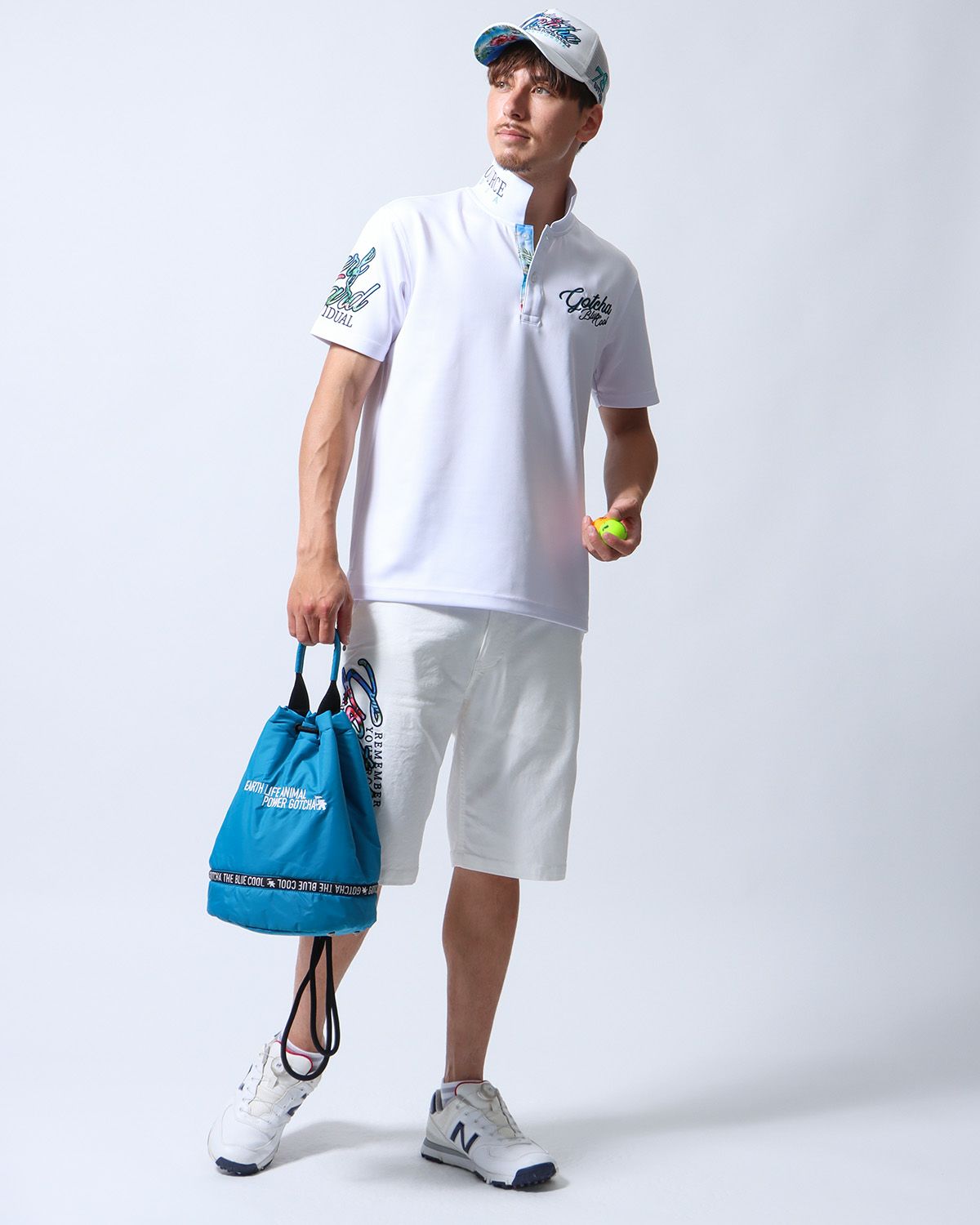 ホワイト：180cm/70kg(Lサイズ着用)