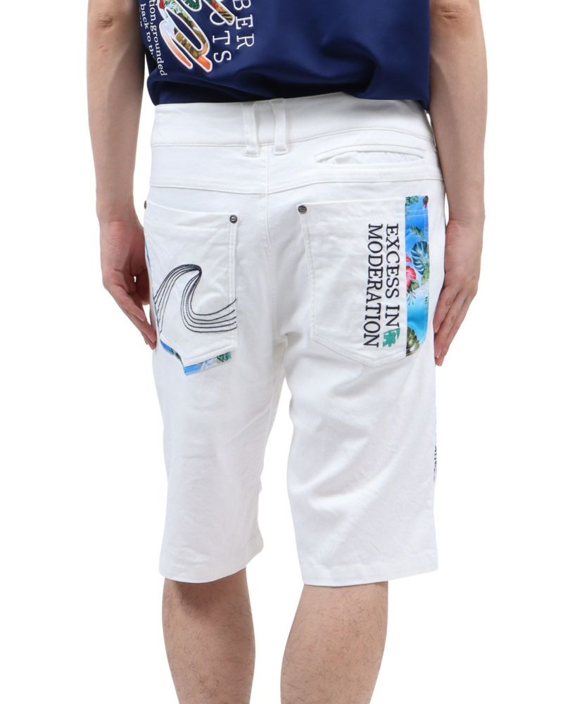 GOTCHA GOLF] ストレッチ ボタニカル ロゴ ショーツ | PEET