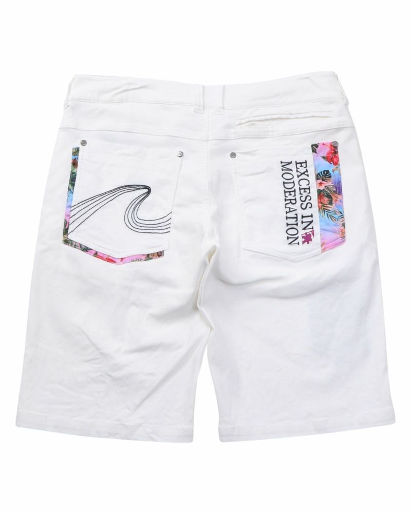 GOTCHA GOLF] ストレッチ ボタニカル ロゴ ショーツ | PEET