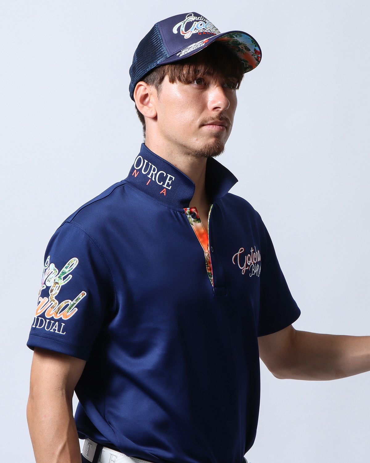 ネイビー：180cm/70kg(Lサイズ着用)