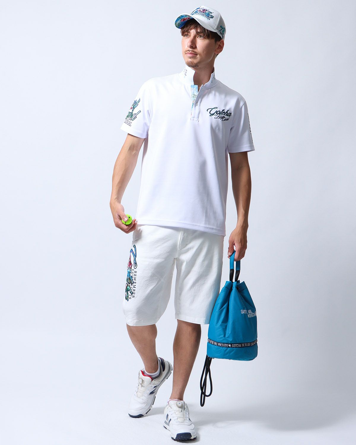 ホワイト：180cm/70kg(Lサイズ着用)