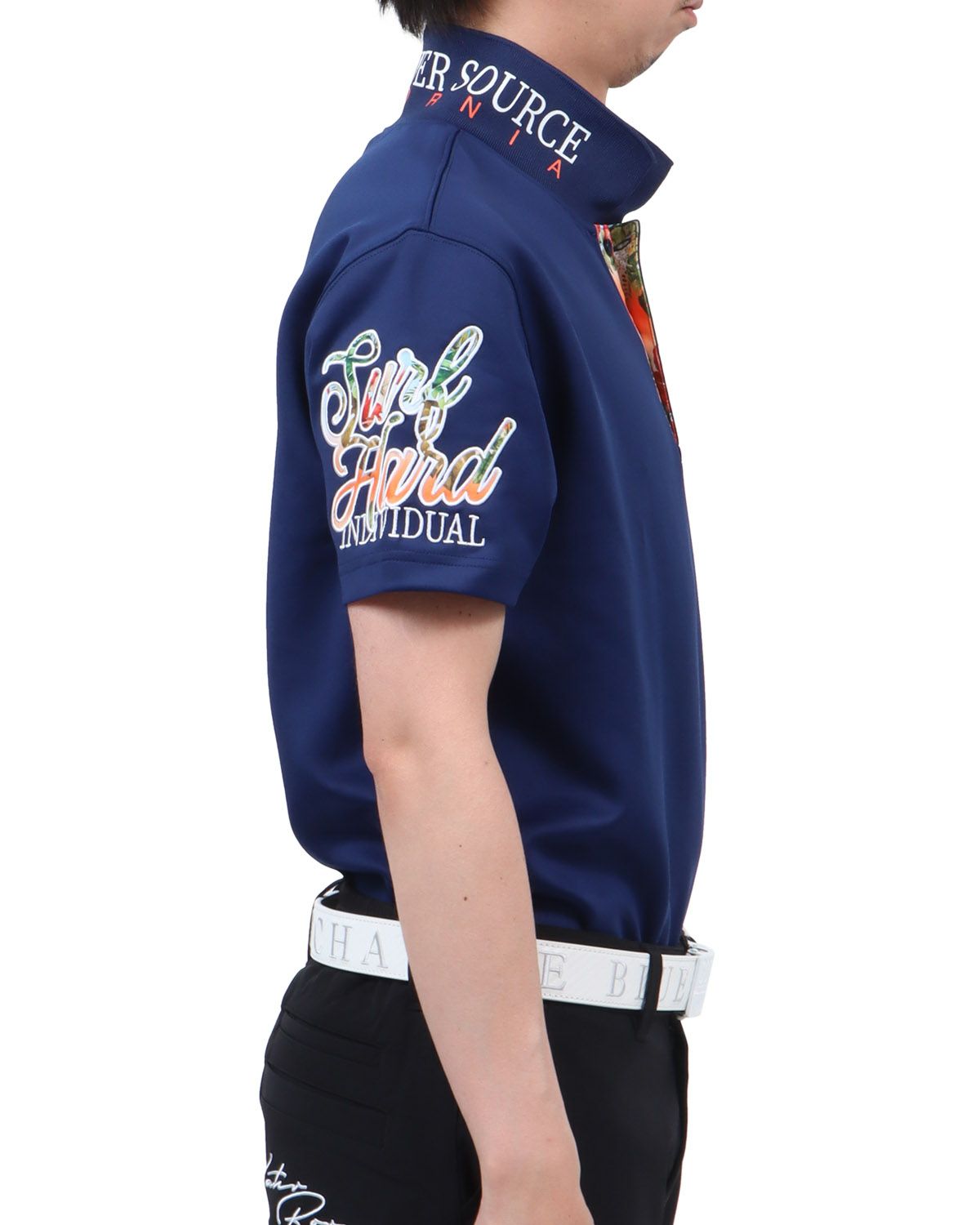 ネイビー：174cm62kg(Lサイズ着用)