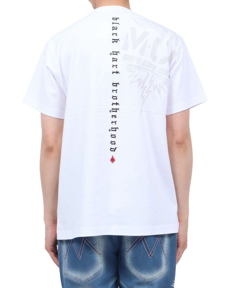 ホワイト：174cm62kg(Lサイズ着用)