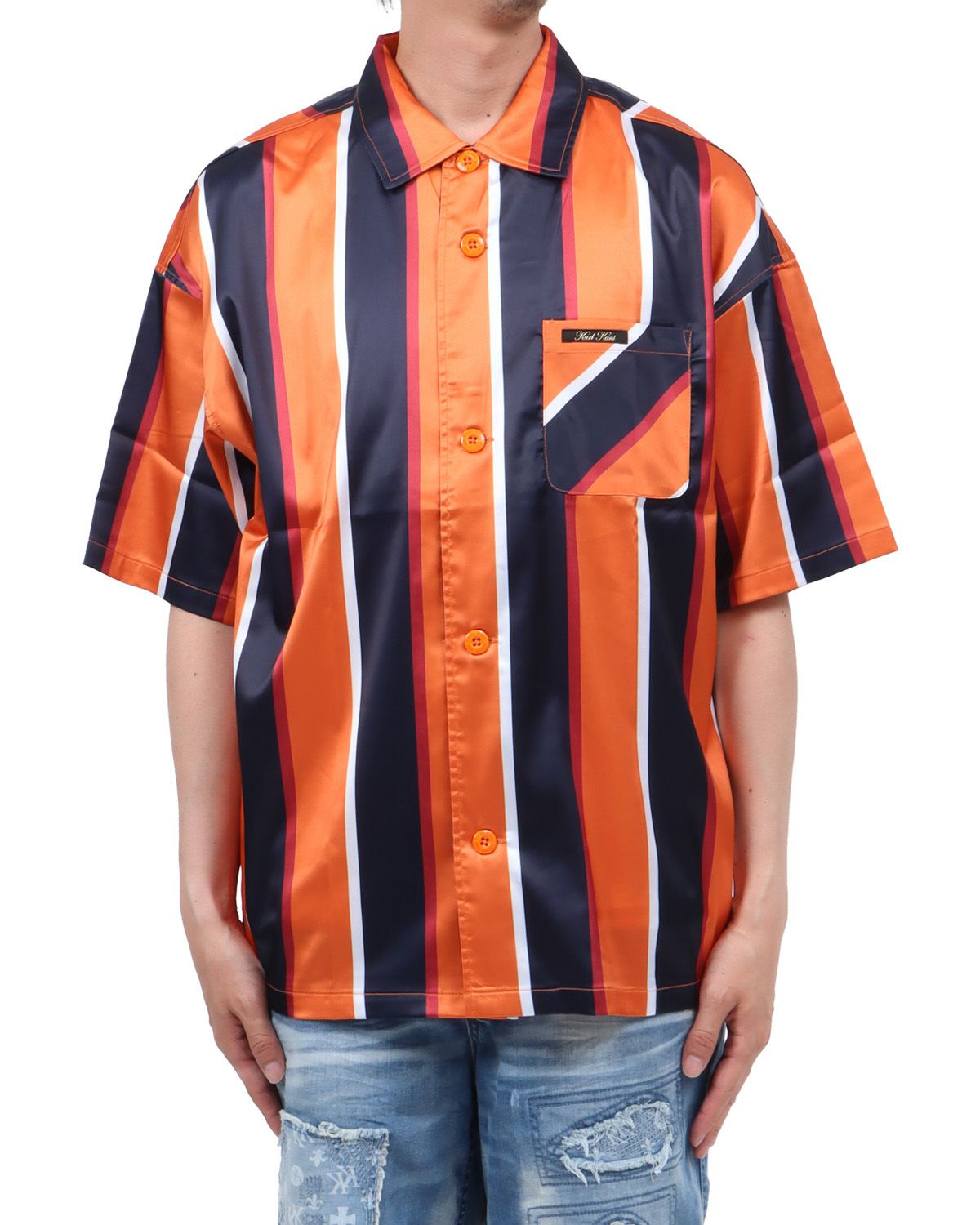 オレンジ：174cm62kg(Lサイズ着用)