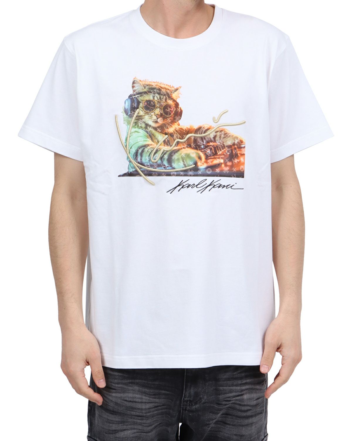 ホワイト：180cm67kg(Lサイズ着用)