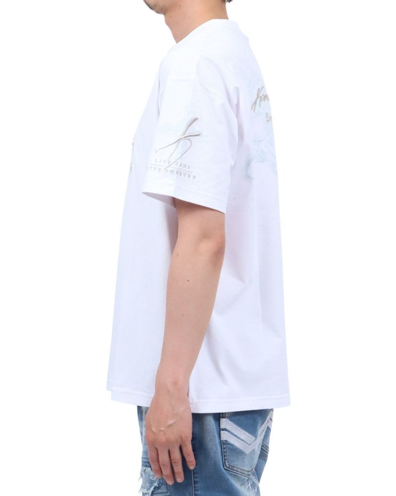 ホワイト：174cm62kg(Lサイズ着用)