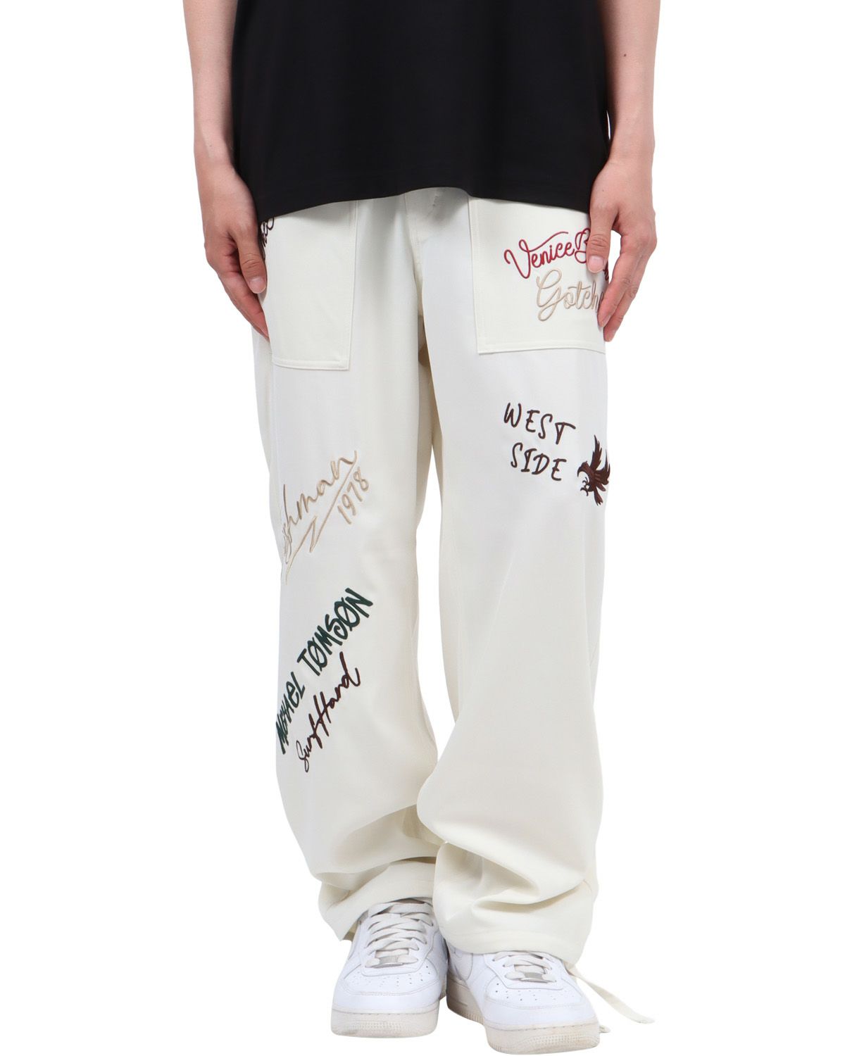 オフホワイト：174cm62kg(Mサイズ着用)