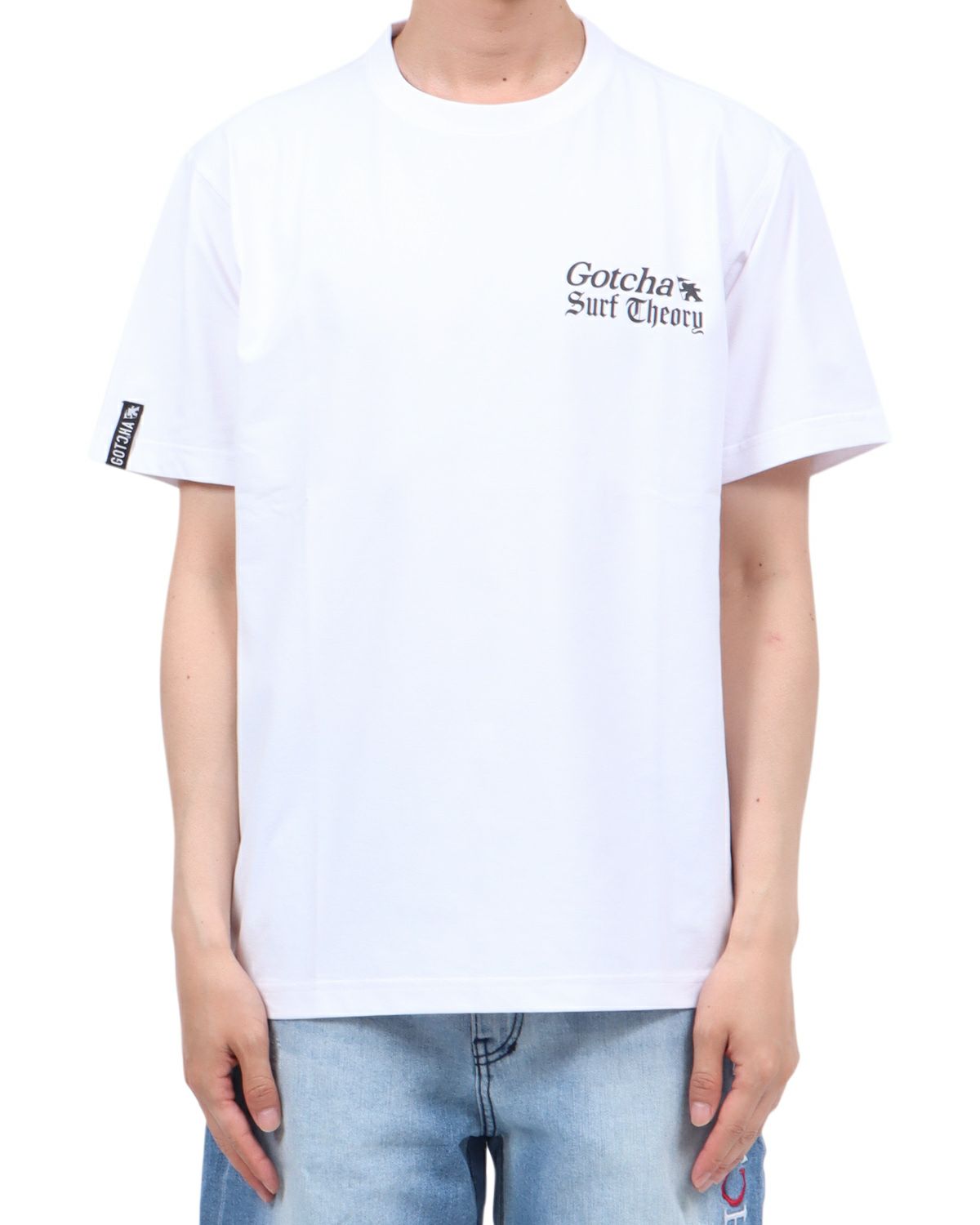 ホワイト：174cm62kg(Lサイズ着用)