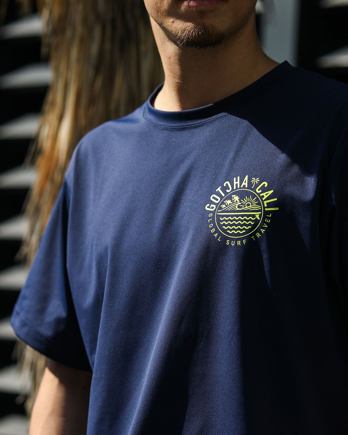 ネイビー：180cm/70kg(Lサイズ着用)