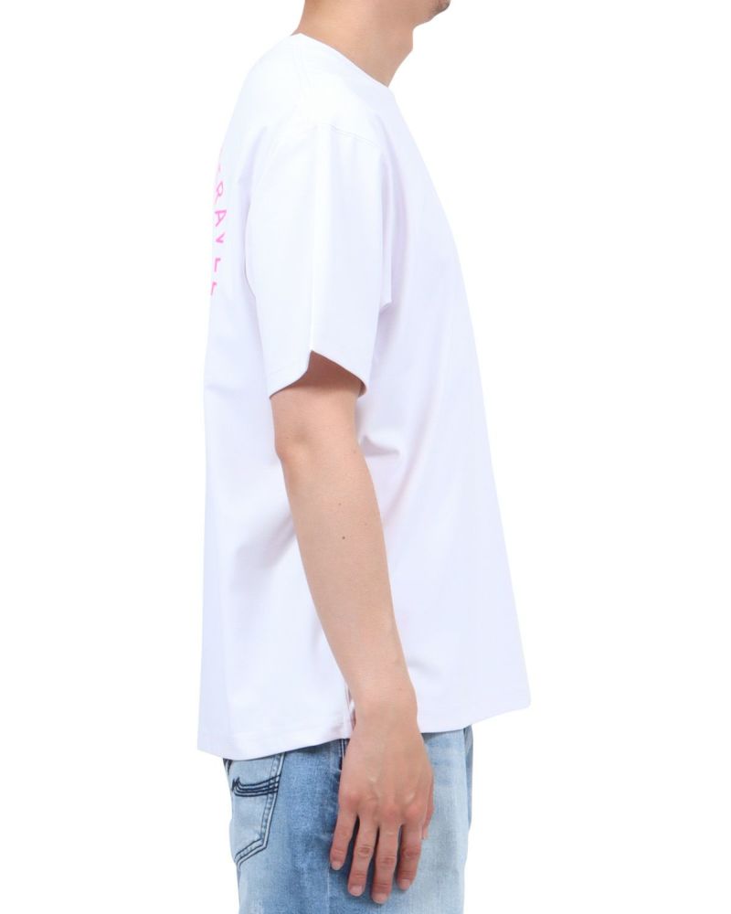 ホワイト：174cm62kg(Lサイズ着用)