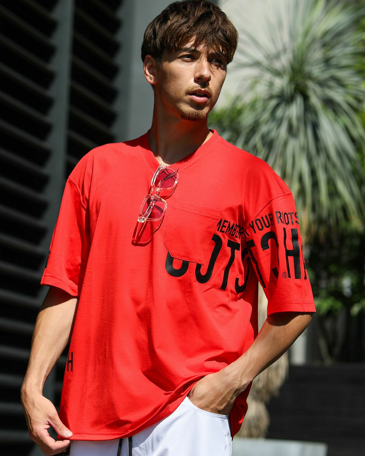 オレンジ：180cm/70kg(Lサイズ着用)