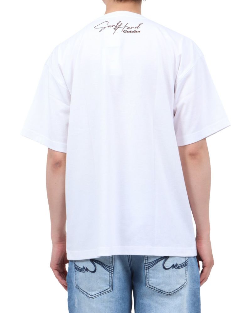 ホワイト：174cm62kg(Lサイズ着用)