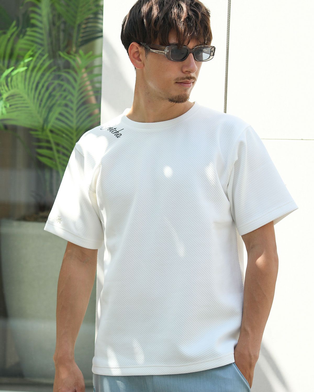 ホワイト：180cm/70kg(Lサイズ着用)