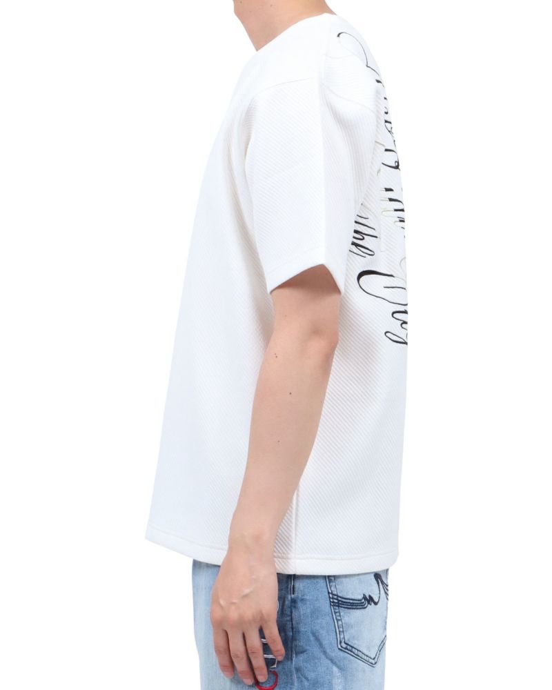 ホワイト：174cm62kg(Lサイズ着用)