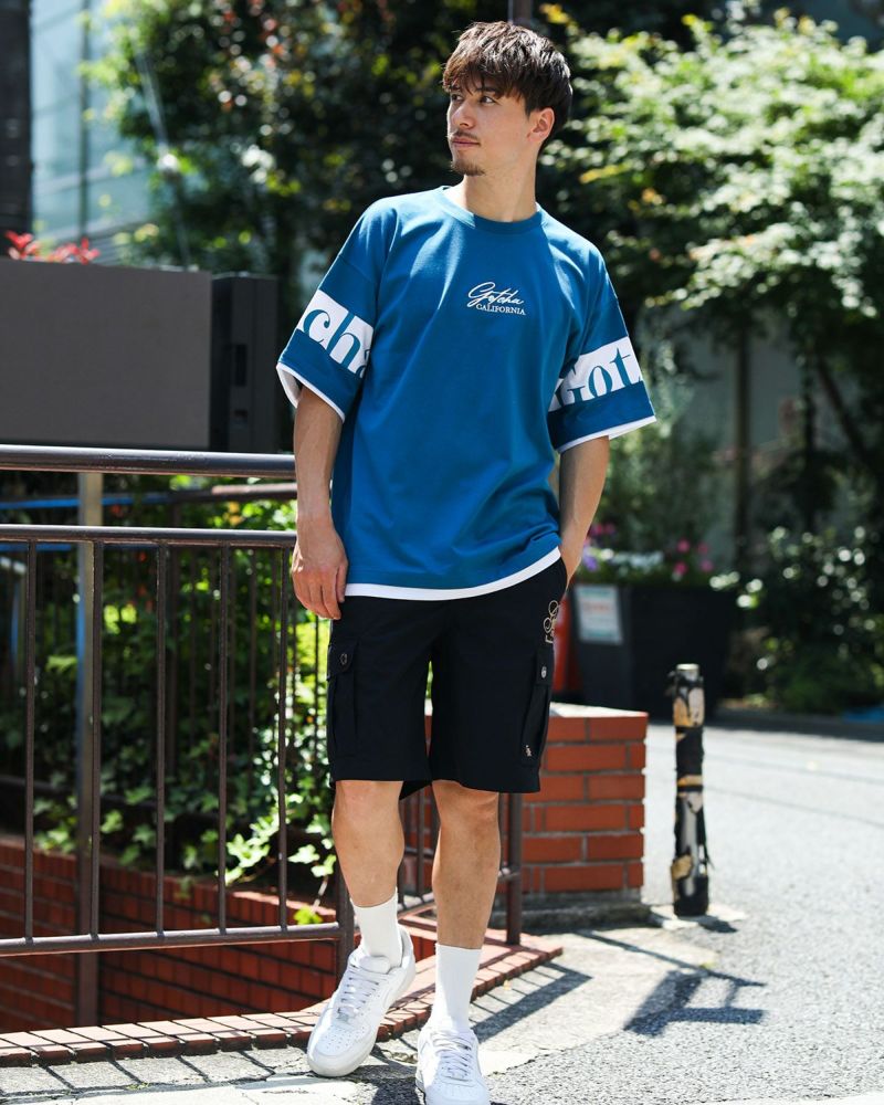 ブルー：180cm/70kg(Lサイズ着用)