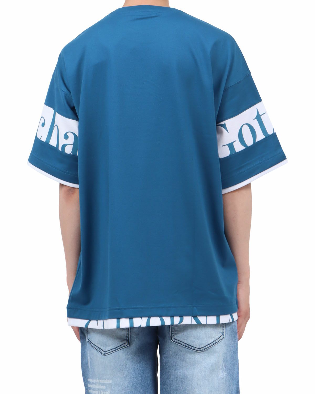 ブルー：174cm62kg(Lサイズ着用)