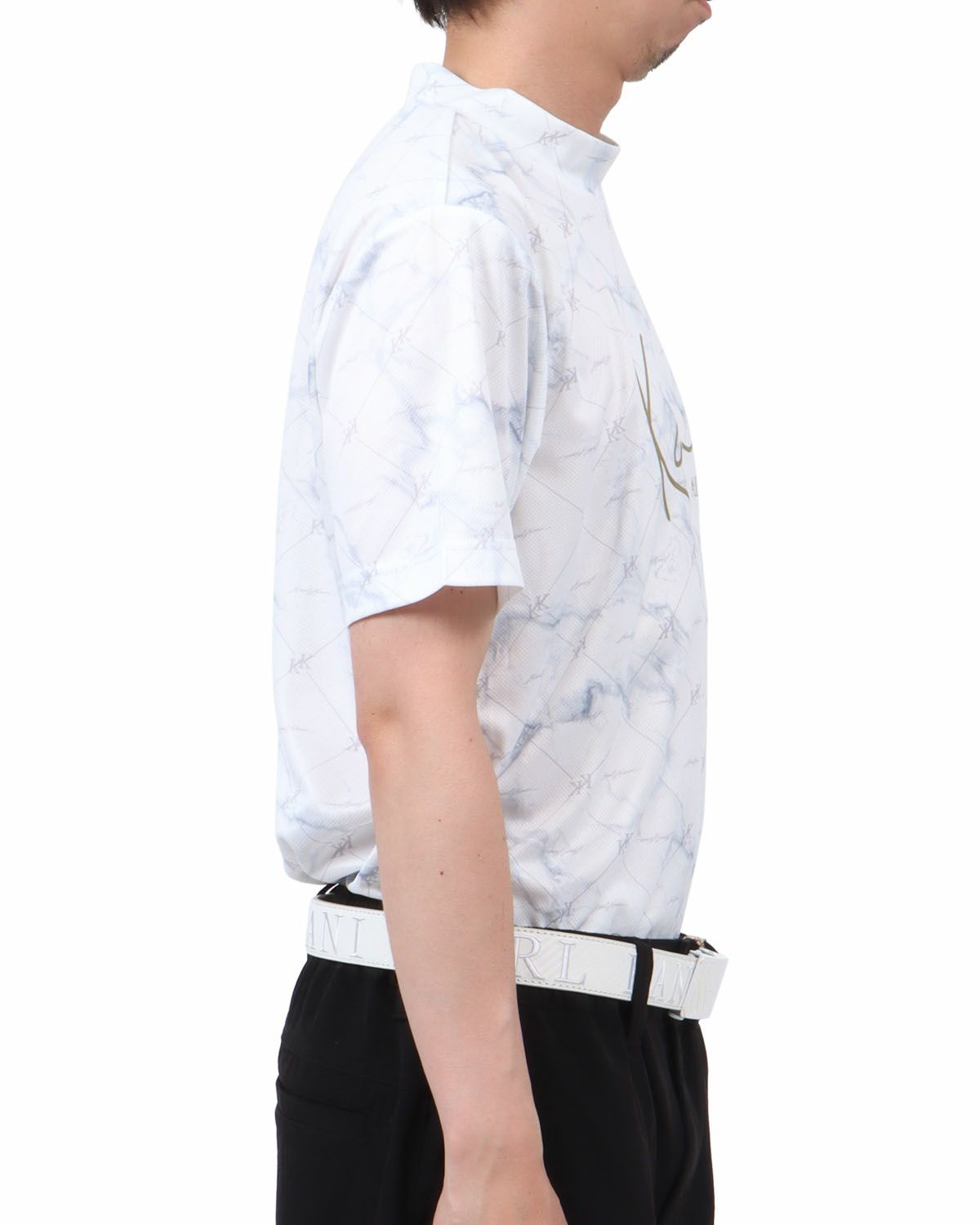 ホワイト：174cm62kg(Lサイズ着用)