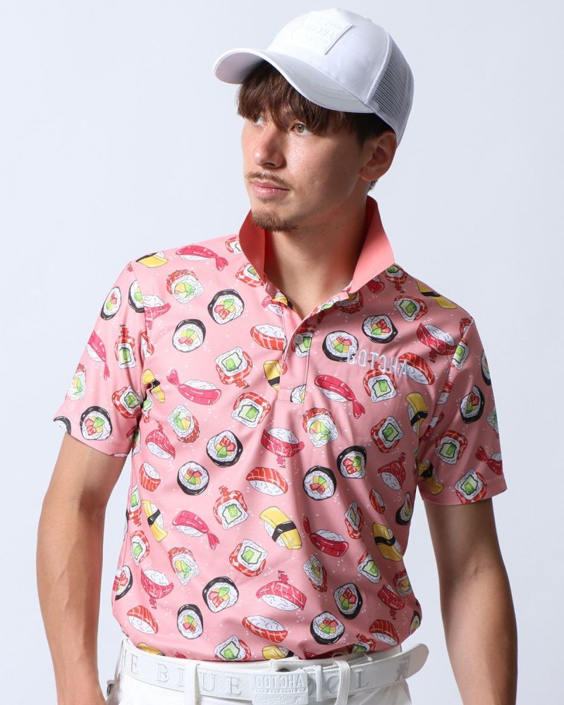 GOTCHA GOLF アロハ柄 ポロシャツ Amazon | [ガッチャ ゴルフ] 抗菌防臭 ドローイング 和刺繍 半袖