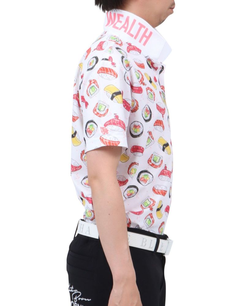 ホワイト：174cm62kg(Lサイズ着用)