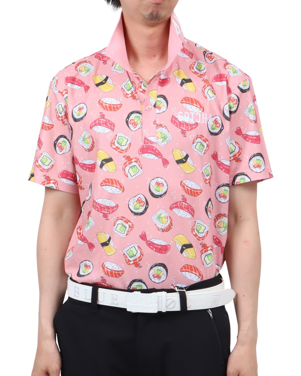 ピンク：174cm62kg(Lサイズ着用)