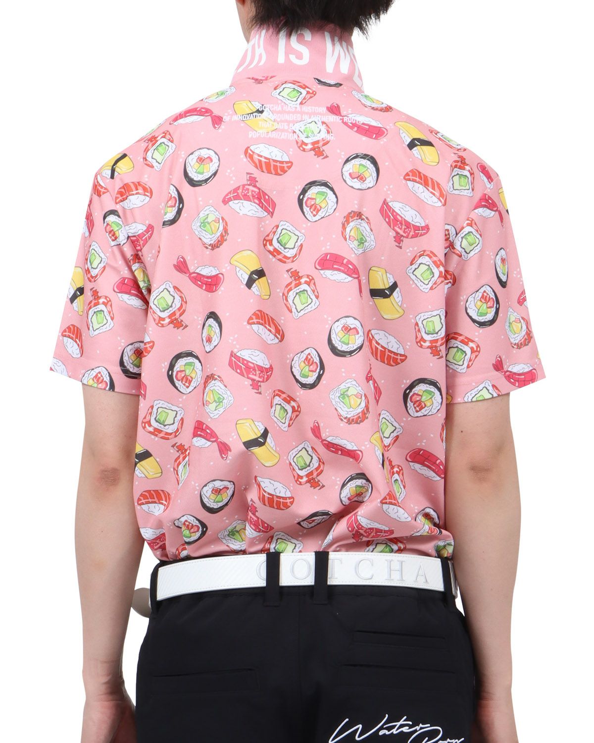 ピンク：174cm62kg(Lサイズ着用)