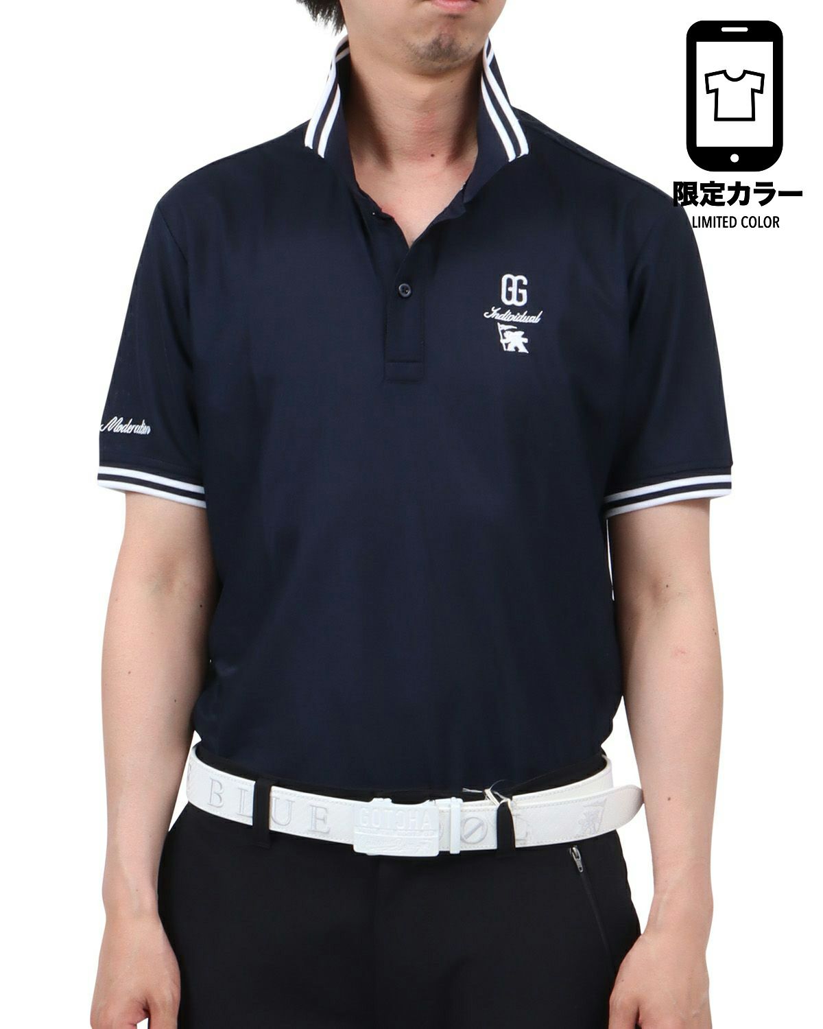 ダークネイビー：174cm62kg(Lサイズ着用)