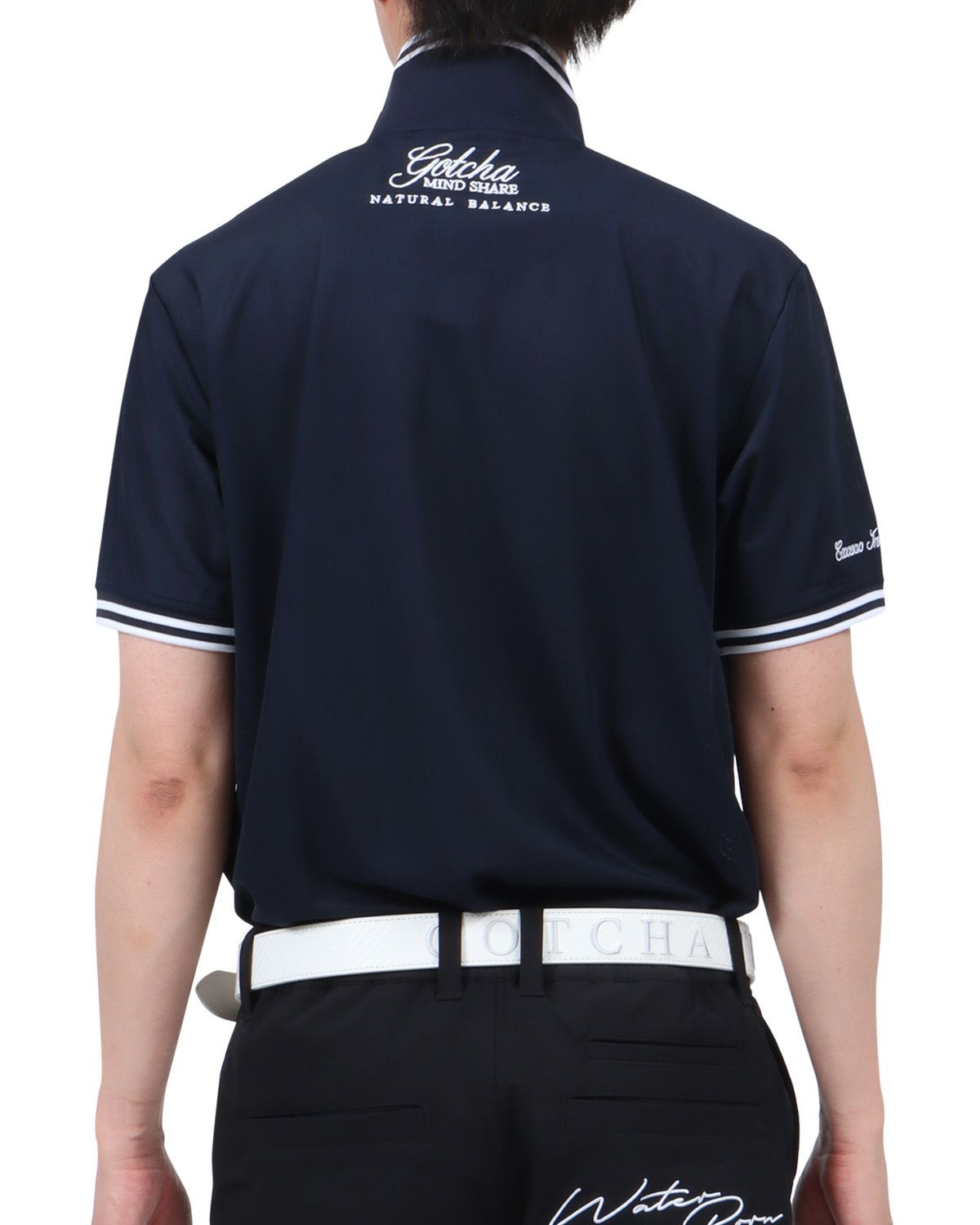 ダークネイビー：174cm62kg(Lサイズ着用)