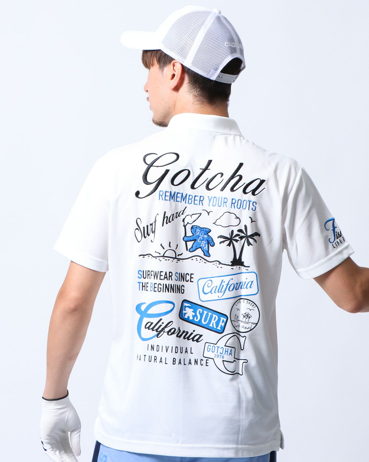 ホワイト：180cm/70kg(Lサイズ着用)