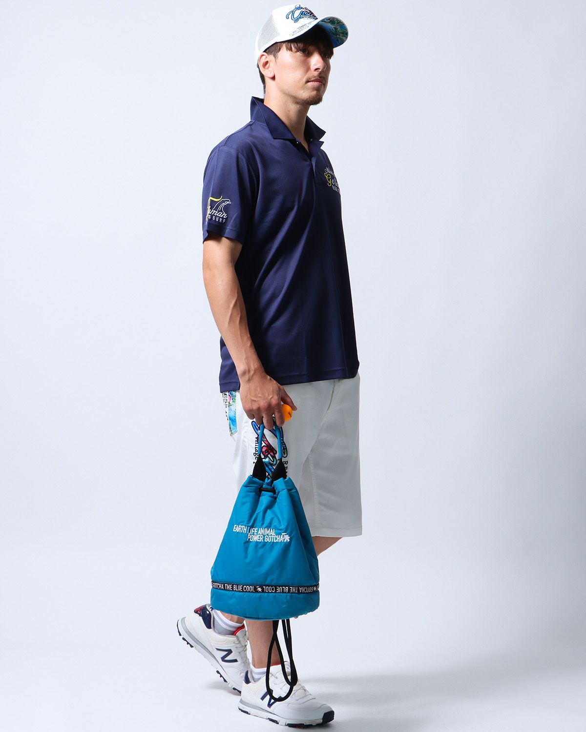 ネイビー：180cm/70kg(Lサイズ着用)