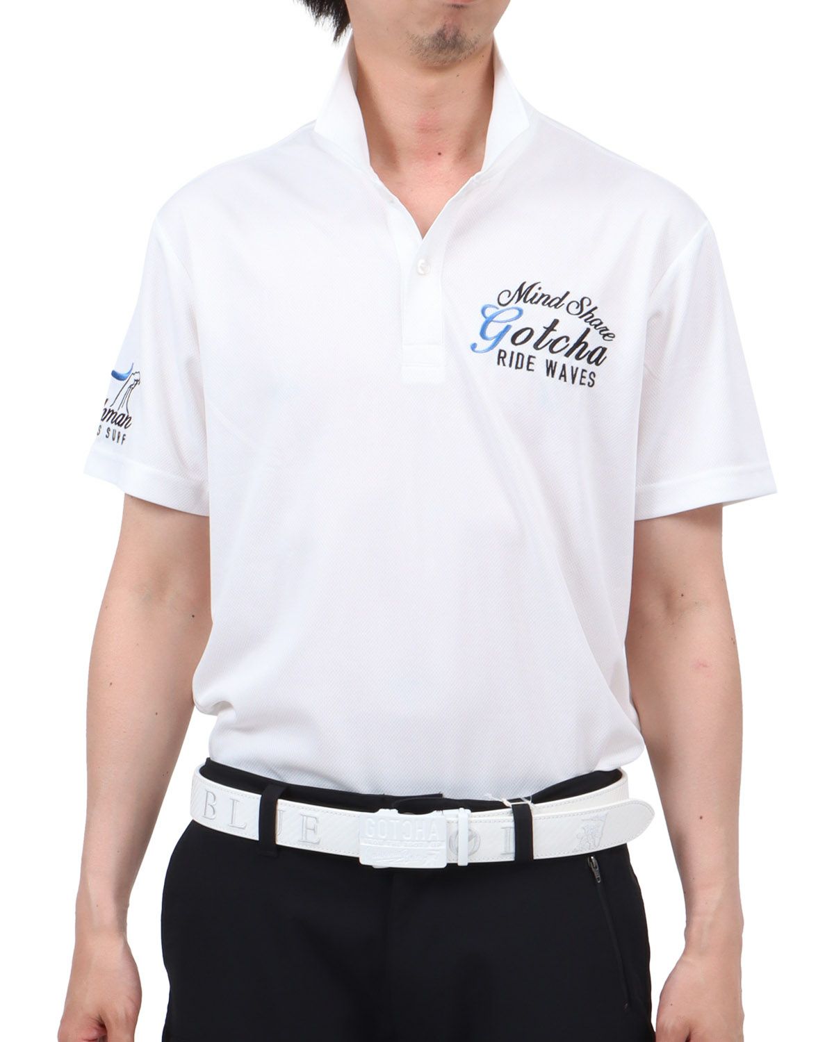 ホワイト：174cm62kg(Lサイズ着用)