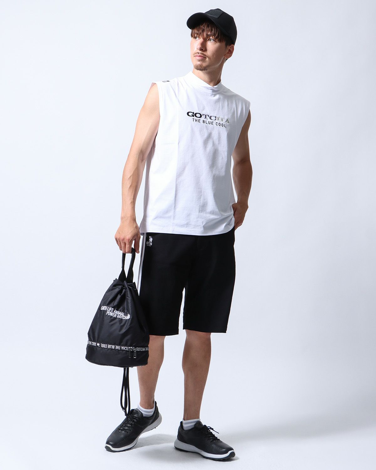 ホワイト：180cm/70kg(Lサイズ着用)