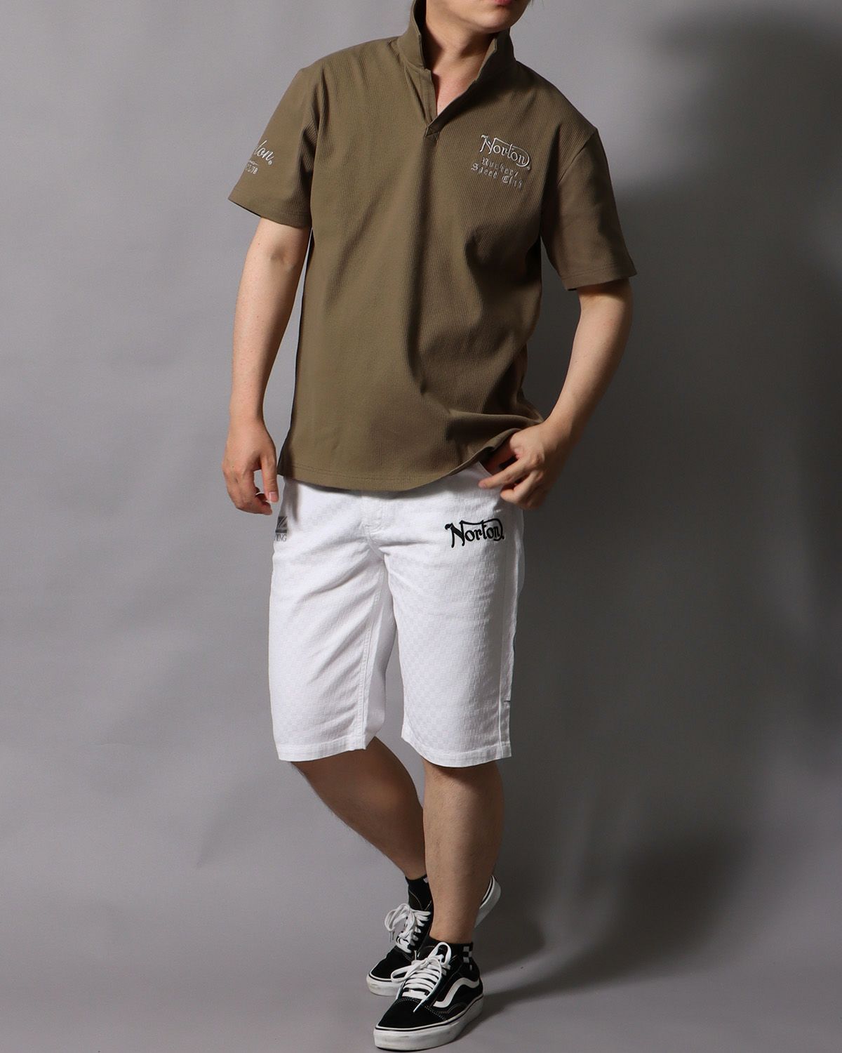 カーキ：178cm/75kg(Lサイズ着用)