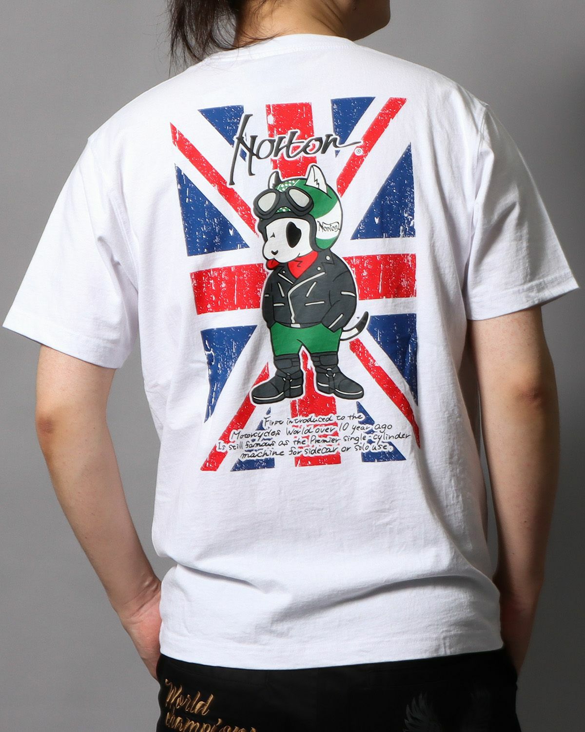 ホワイト：178cm/75kg(Lサイズ着用)