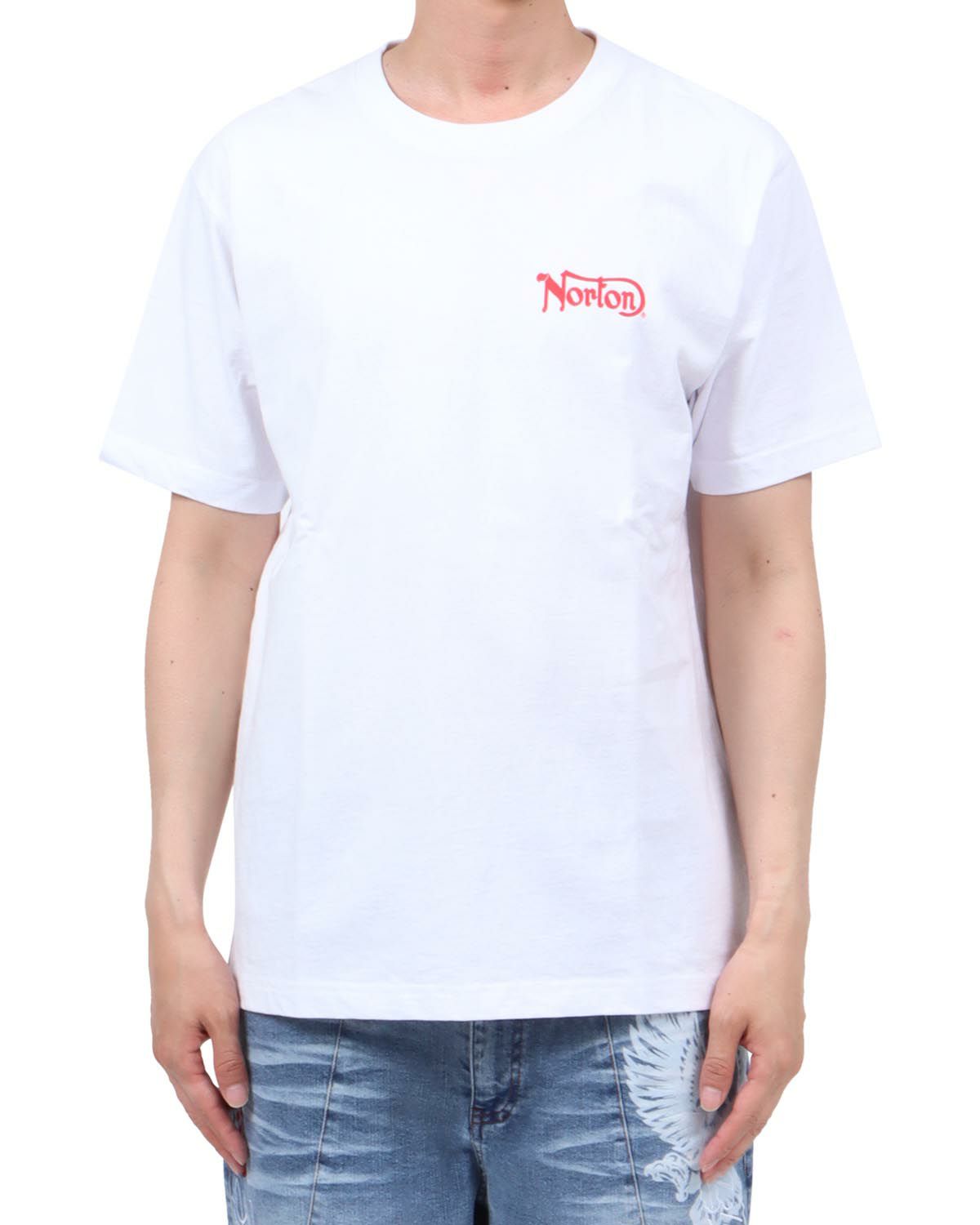 ホワイト：174cm62kg(Lサイズ着用)