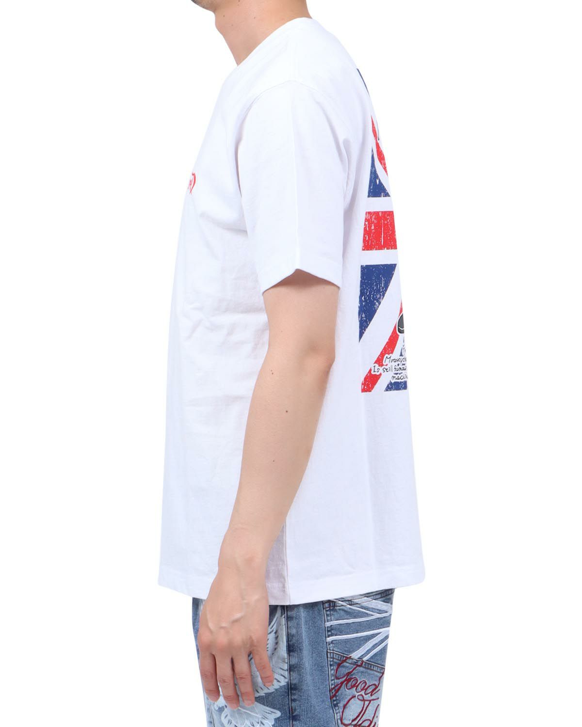 ホワイト：174cm62kg(Lサイズ着用)