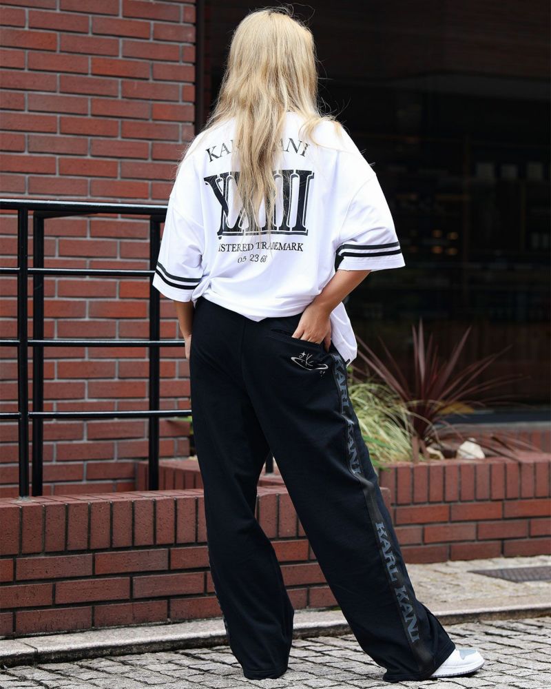 希少デザイン karl kani ナイロンパンツ ネイビー L カールカナイ karl